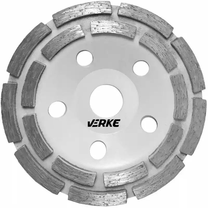 Doporučujeme - VERKE Kotouč diamantový brusný na beton 125mm, dvouřadý segmentový, s otvorem 22,2mm