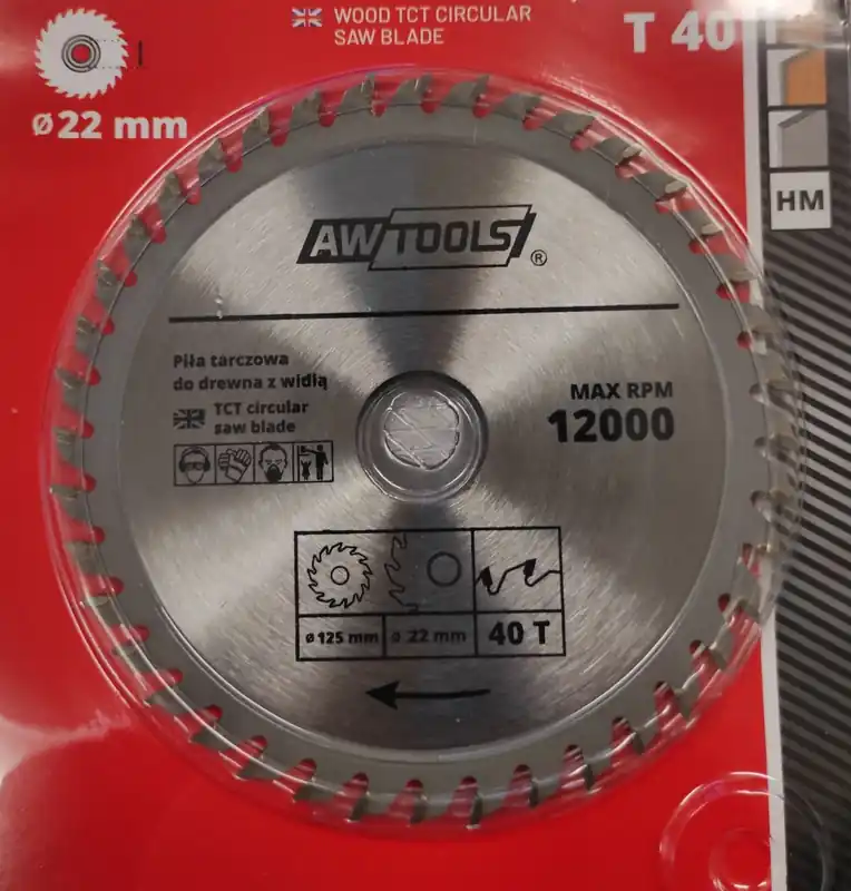Pilový kotouč s SK plátky 125x22,2mm 40 zubů - Vrácení zdarma