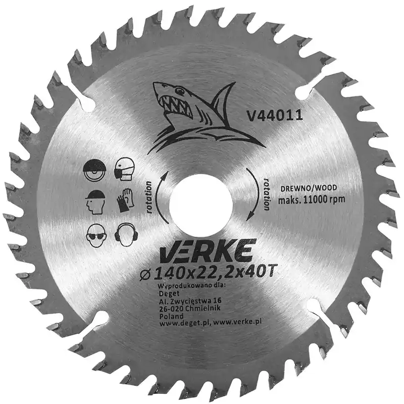 Žádaný produkt - VERKE Pilový kotouč s SK plátky 140x22,2mm 40 zubů + redukce 12,7/16/20mm