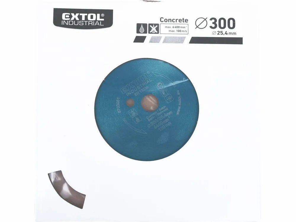 Velká sleva - Kotouč diamantový Extol Industrial na beton 300mm segmentový pro řezací stroje