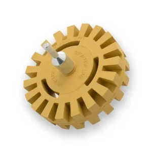 Cena od výrobce - Profi kotouč "traktor" gumový O100 na odstraňování samolepek, s kolíkem 8mm adaptérem 6mm