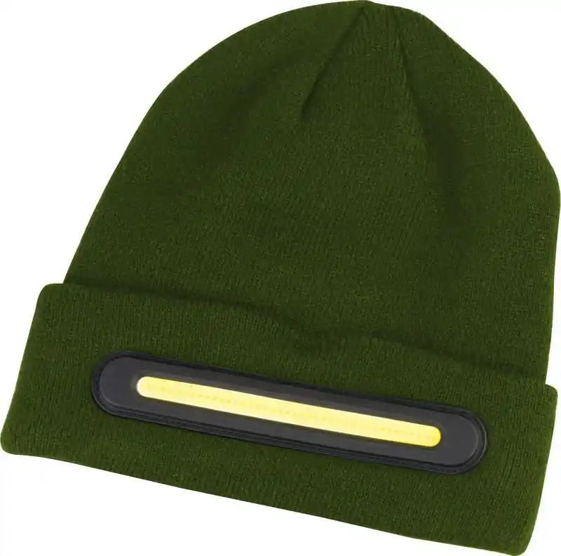 Právě přidáno - STREND PRO Čepice se světlem COB LED pásek, ZELENÁ, velikost UNI