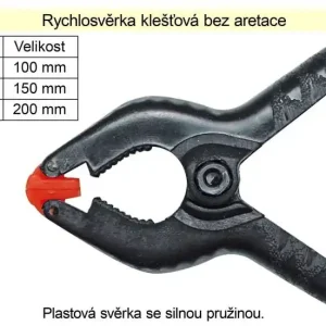 Lze objednat | Rychlosvěrka klešťová, 150mm, bez aretace, svorka pružinová