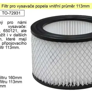Rychlá expedice - Filtr pro vysavače popela vnitřní průměr 113mm