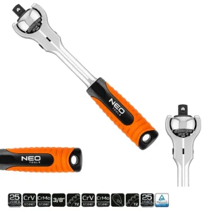 NEO TOOLS Ráčna 1/2" přepínací otočná hlava 360° 72 zubů, 250mm | Zbývá jen pár kusů