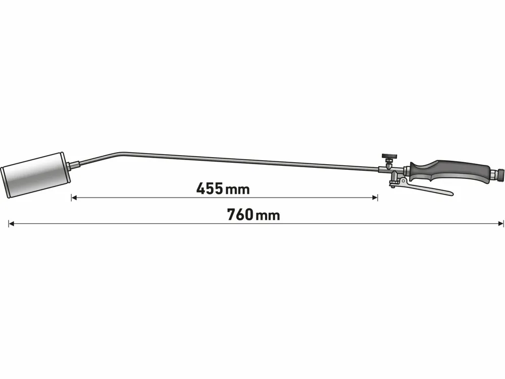 Hořák Propan Butan 52kW délka 760mm bez hadice Extol - Nově k dispozici
