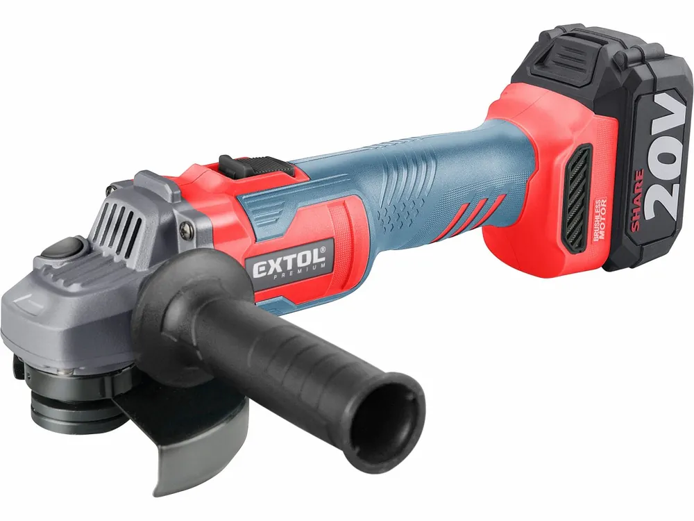 Pořiďte si nyní - EXTOL PREMIUM bruska úhlová aku SHARE20V, 125mm, BRUSHLESS, 4Ah 8891838