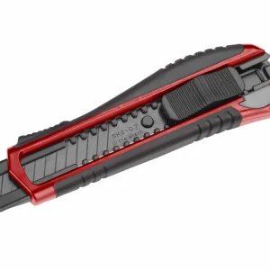 Profesionální kvalita - FORTUM Nůž ulamovací 18mm s kovovou výztuhou, Auto-lock
