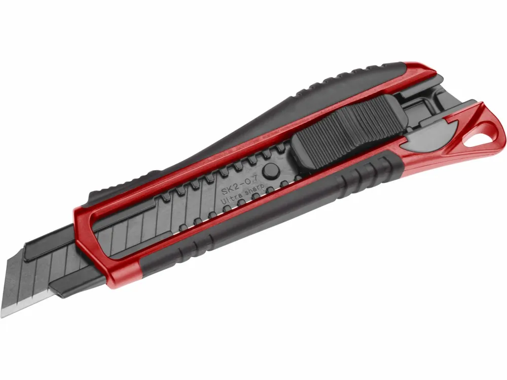 Profesionální kvalita - FORTUM Nůž ulamovací 18mm s kovovou výztuhou, Auto-lock