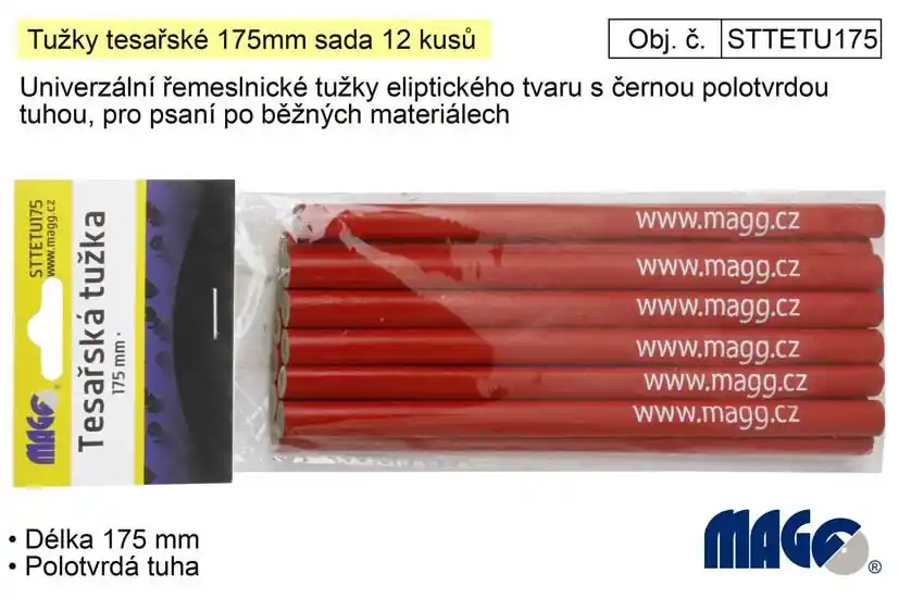 Cenová bomba | Tužky tesařské 175mm sada 12 kusů