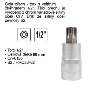 Gola ořech torx 1/2" T35 | Výborné hodnocení