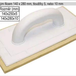 Bezpečný nákup - Hladítko filcové bílý filc 5mm rozměr 280x140mm