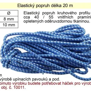 Rychlé doručení | Gumový elastický popruh 20 m x 10 mm