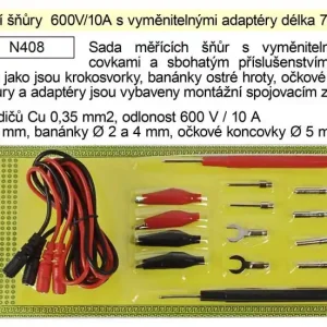 Měřící šňůry 600V/10A s vyměnitelnými adaptéry - Top produkt