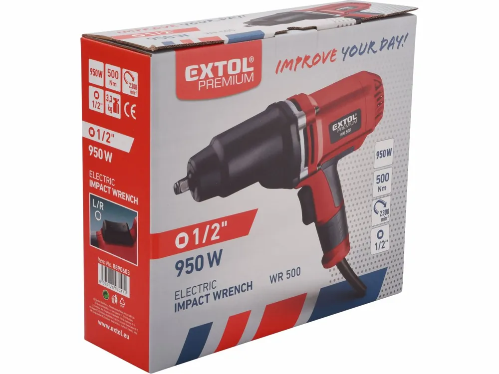 Rázový utahovák elektrický 500Nm Extol Premium 8890603 WR500 - Doprodej