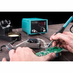 EXTOL INDUSTRIAL stanice pájecí s LCD a elektronickou regulací teploty a kalibrací 8794520 | Rychlé dodání