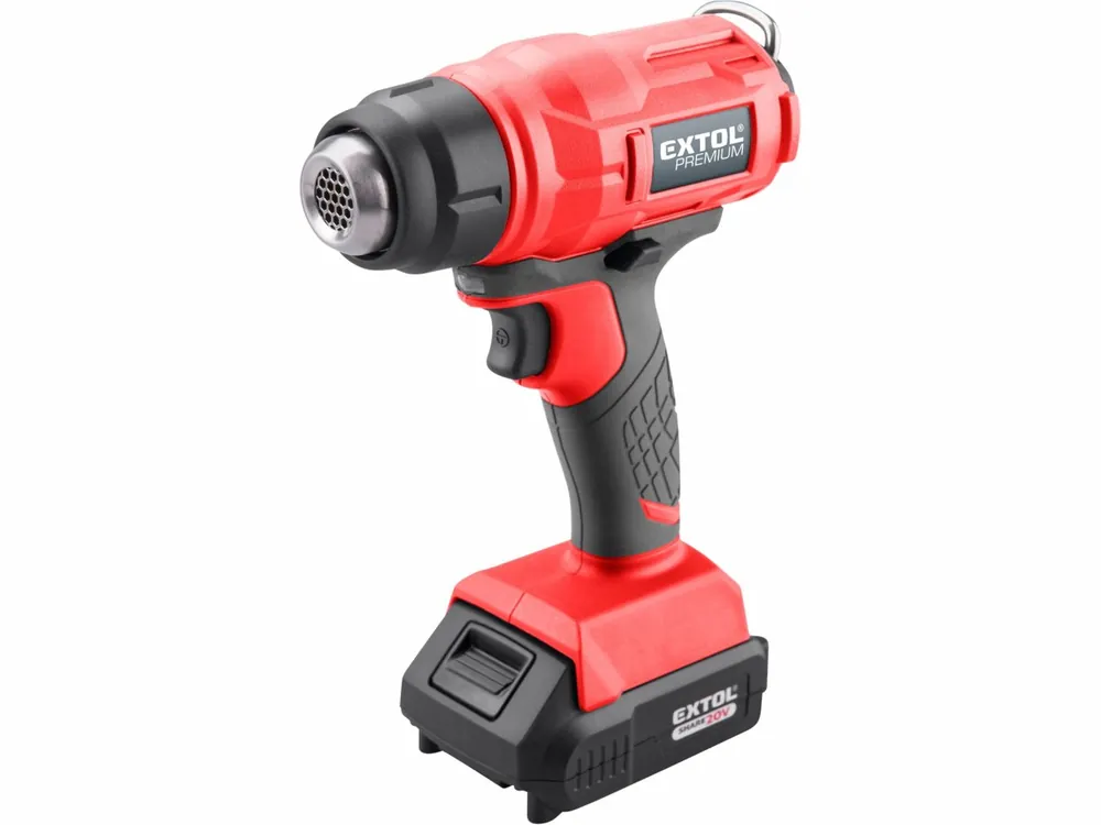 EXTOL PREMIUM pistole horkovzdušná aku SHARE20V, 550°C, 20V Li-ion, 2000mAh 8891866 | Špičková kvalita