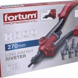 FORTUM kleště nýtovací pákové na maticové nýty M3-M10, 270mm 4770636 | Snížená cena