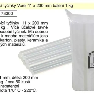 Tavné lepící tyčinky TO-73300 rozměr 11x200mm balení 1kg - Bezpečná platba
