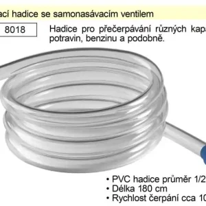 Přečerpávací hadice se samonasávacím ventilem - Přímo z továrny