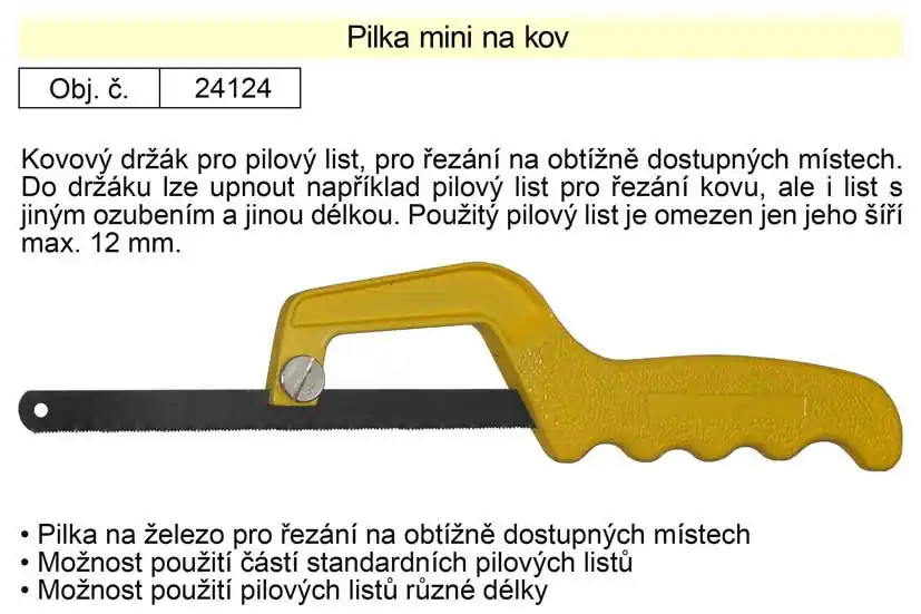 Pilka na železo mini 150 mm - Rychle mizí