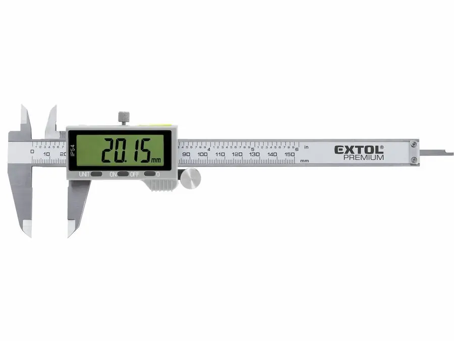 EXTOL PREMIUM měřítko posuvné digitální nerez , 0-150mm, IP54 - Poslední příležitost