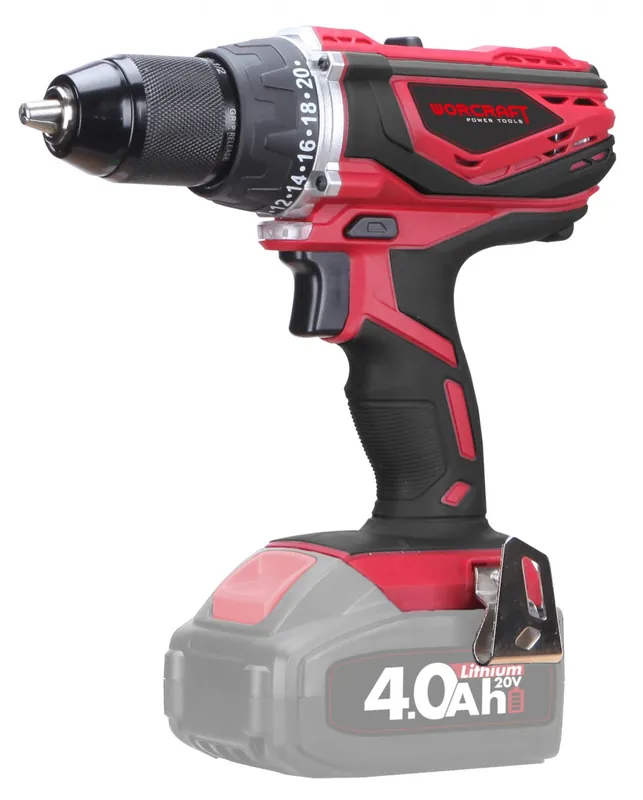 Téměř vyprodáno | Aku vrtací šroubovák s příklepem 20V Worcraft CHD-S20Li bez baterie a nabíječky 113900