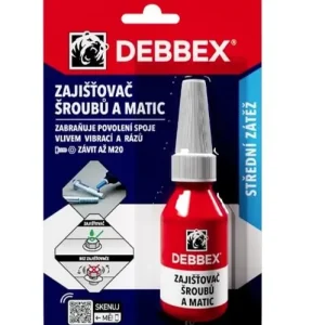 DEBBEX Lepidlo na závity, zajišťovač šroubů a matic, středně pevné, 10ml | Outlet