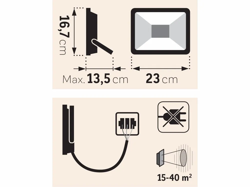Reflektor LED 30 W s konzolí 3200lm Extol - Nejprodávanější