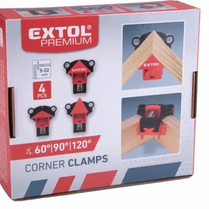 Cenová bomba | EXTOL PREMIUM svorky TRUHLÁŘSKÉ svěrky rohové úhlové, úhly 60°-90°-120°, sada