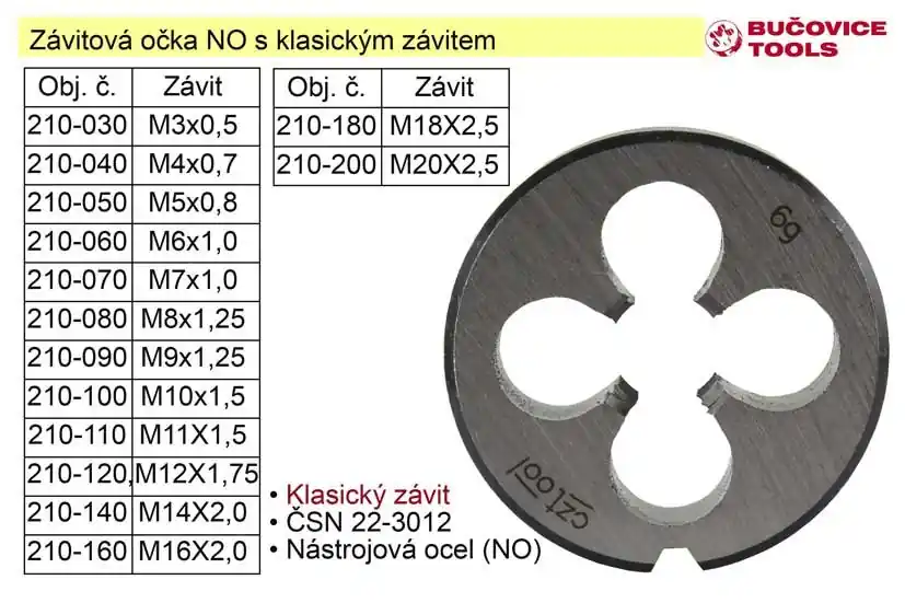 Nabídka | Závitové očko M8x1,25 NO klasický závit