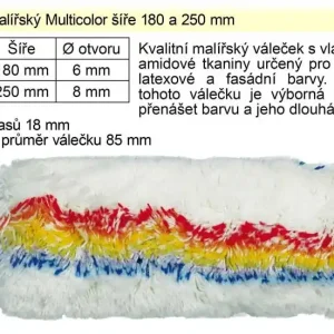 K dispozici | Váleček malířský Multicolor šíře 250 mm