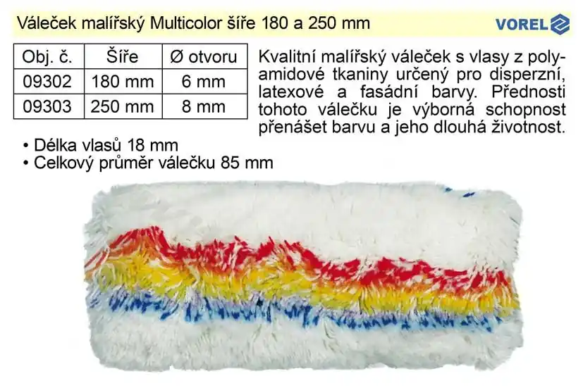 K dispozici | Váleček malířský Multicolor šíře 250 mm