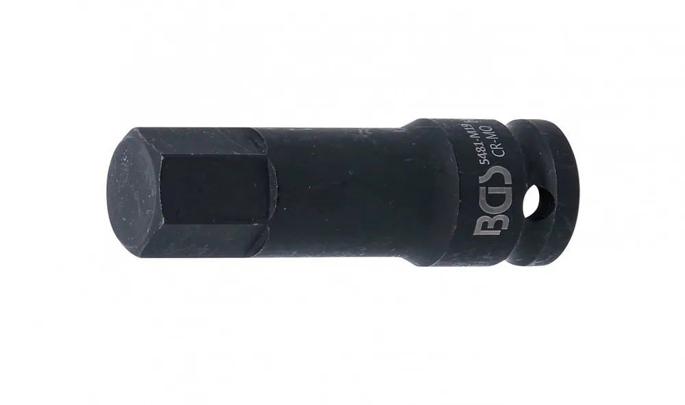 BGS Gola ořech imbus 1/2" prodloužený H19 kovaný, 75mm, zástrčná hlavice - Právě přidáno