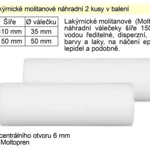 Válečky lakýrnické molitanové šíře 100mm, balení 2 kusy - Velmi žádaný produkt