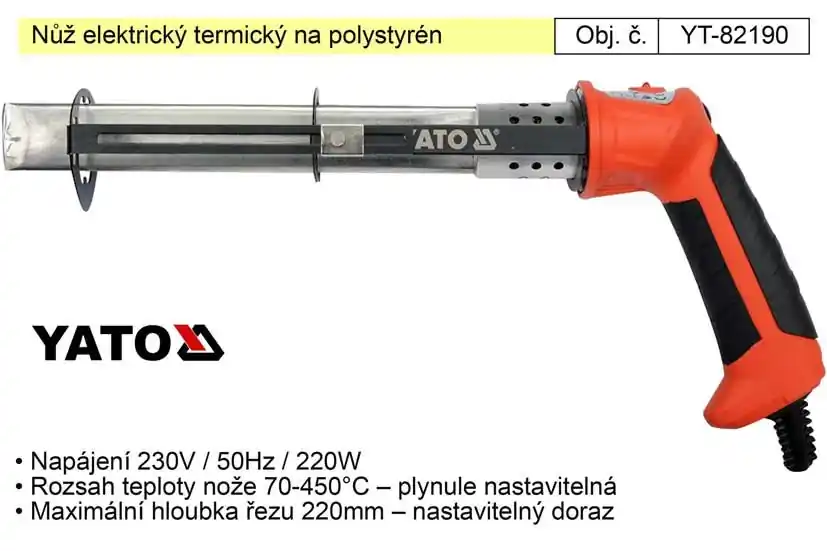 Akce končí brzy | Nůž elektrický termický na polystyrén YT-82190