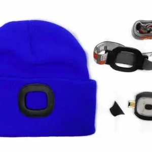 Nově v nabídce - MAGG čepice s čelovkou 45lm, nabíjecí, USB, modrá, univerzální velikost