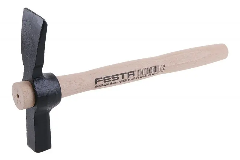 Doprodej zásob - FESTA Kladivo zednické, s dřevěnou násadou, 48mm 30cm násada dřevo