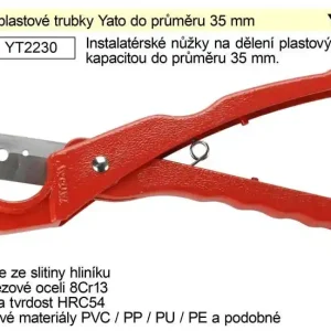 Cenový hit | Nůžky na plastové trubky Yato do 35 mm