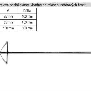 Blesková nabídka - Míchadlo Turbo 85 x 450 mm pozinkované
