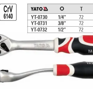 Cenová bomba | Gola ráčna Yato vyhnutá s páčkou 1/2"