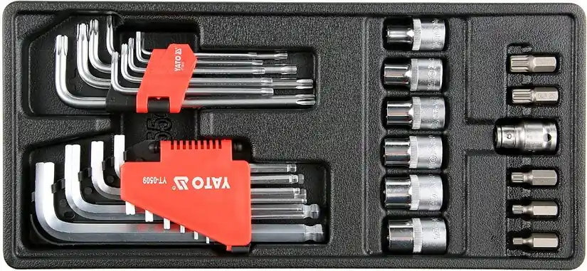 Vložka do zásuvky, YT-55451, klíče Torx a Imbus, sada 31 kusů, Yato | Výborné hodnocení
