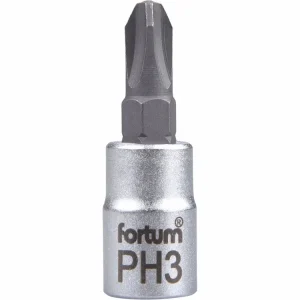 Doprodej - FORTUM 1/4" gola ořech hlavice zástrčná šroubovák PH3, L37mm, CrV/S2