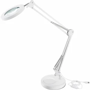 Novinka - EXTOL LIGHT Stolní lupa s osvětlením, 5x zvětšení, osvětlení 2400 lm, USB napájení, bílá
