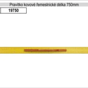 Pravítko kovové řemeslnické délka 750mm (žluté) | Novinka v sortimentu