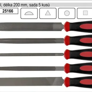 Pilníky VOREL délka 200mm sada 5 kusů - Do košíku