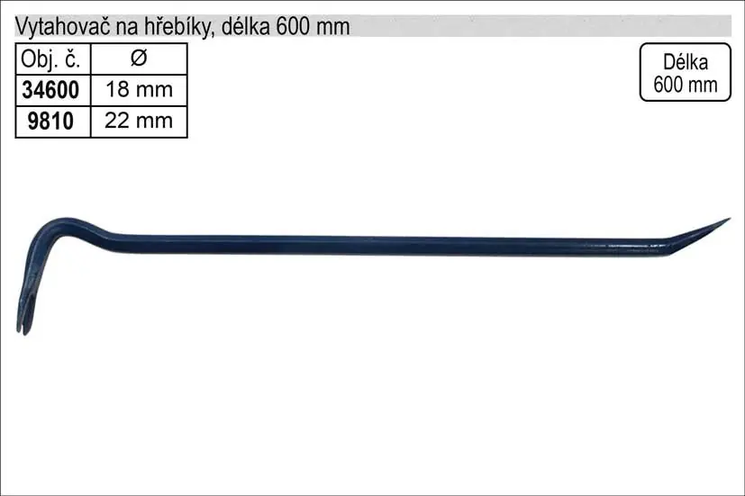 Jen po omezenou dobu - Páčidlo vytahovač hřebíků délka 600mm VOREL