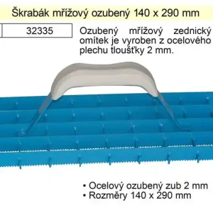 Skvělá nabídka - Škrabák mřížový ozubený 140 x 290 mm