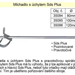 Doprodej | Míchadlo SDS plus 122 x 500 mm pozinkované