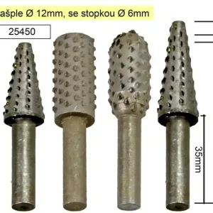 Velmi populární | Rotační rašple se stopkou průměr 6mm sada 5 kusů